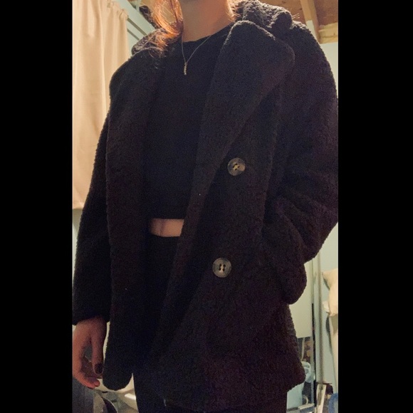💖2/60$💖Black Teddy Coat - Picture 4 of 4